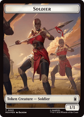 Copy // Soldier Double-Sided Token (Surge Foil) [Marvel Super Heroes Commander Tokens] MTG Single Magic: The Gathering  | Multizone: Comics And Games