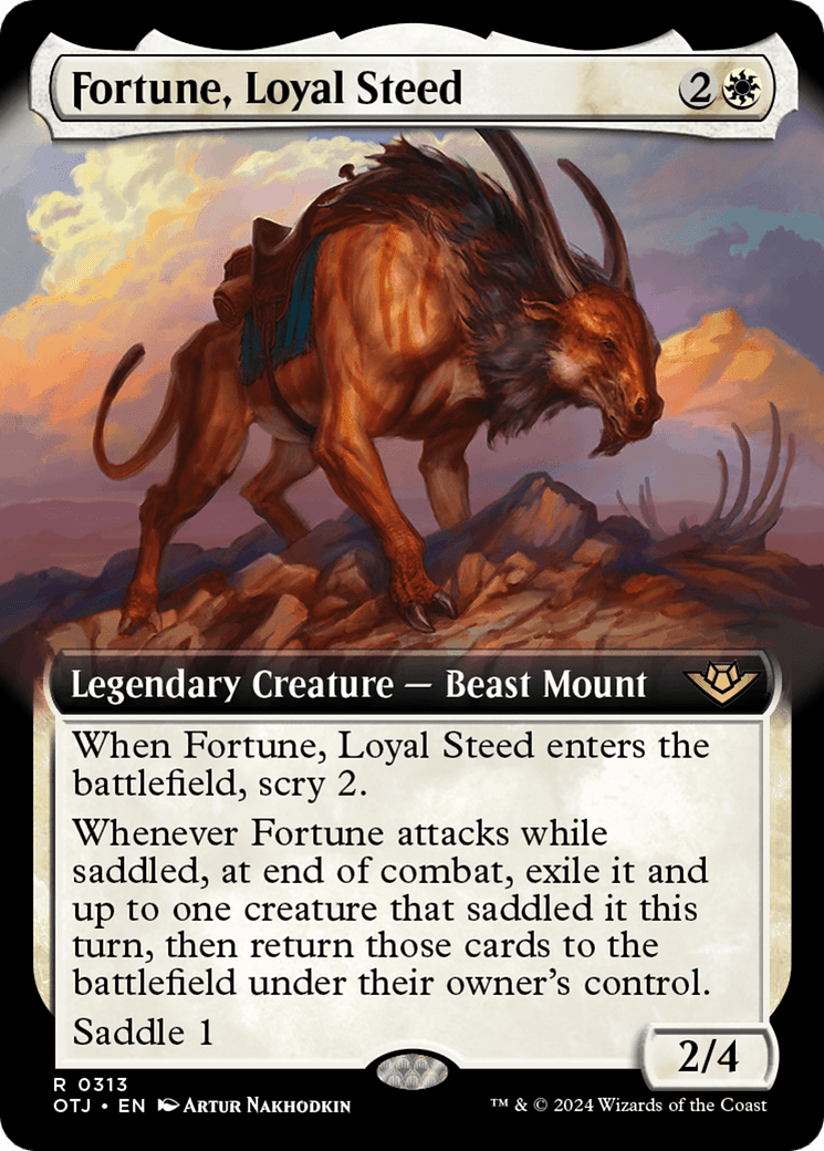 Fortune, Loyal Steed (Extended Art) [Outlaws of Thunder Junction] MTG Single Magic: The Gathering  | Multizone: Comics And Games