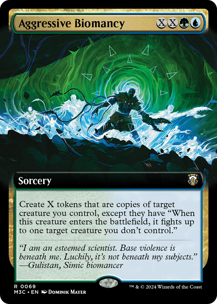 Aggressive Biomancy (Extended Art) (Ripple Foil) [Modern Horizons 3 Commander] MTG Single Magic: The Gathering  | Multizone: Comics And Games