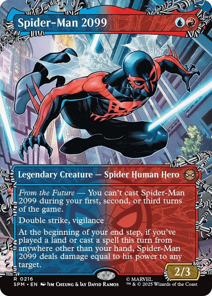 Spider-Man 2099 (0216) (Borderless) [Marvel's Spider-Man] MTG Single Magic: The Gathering  | Multizone: Comics And Games