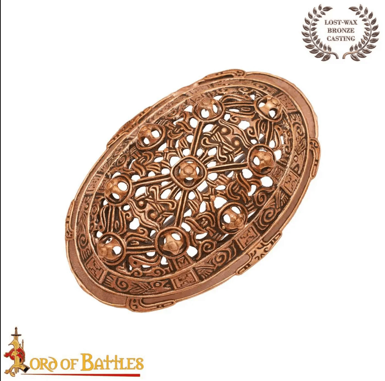 Bronze Oval Viking Pin LARP Gear Calimacil  | Multizone: Comics And Games