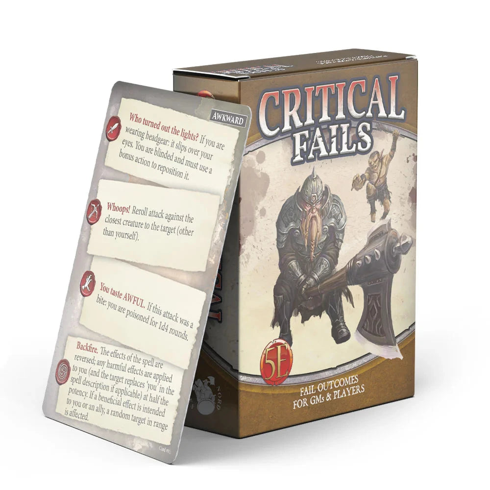 Critical Fail Deck (5e) Role Playing Game Nord Games  | Multizone: Comics And Games