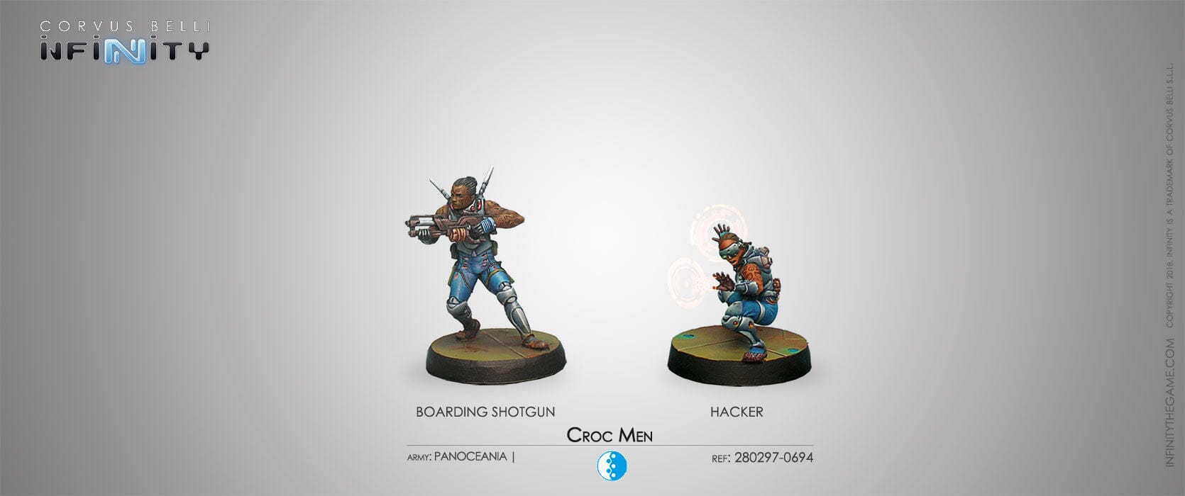 Infinity: Croc Men Boarding Shotgun, Hacker Infinity Corvus Belli  | Multizone: Comics And Games