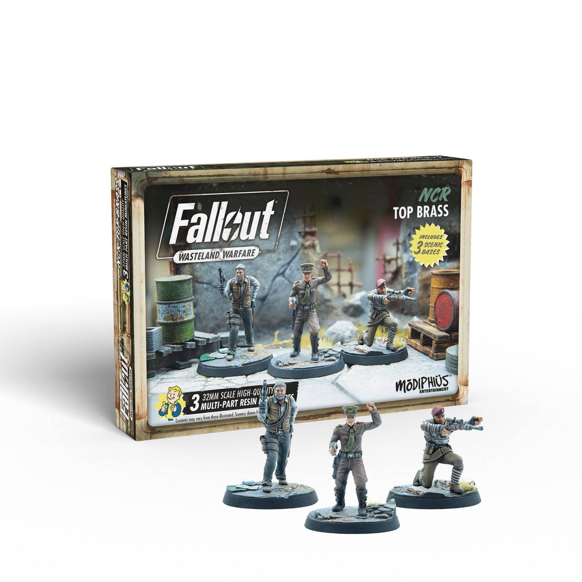 Fallout: Wasteland Warfare - NCR Top Brass Miniature Game Modiphus  | Multizone: Comics And Games