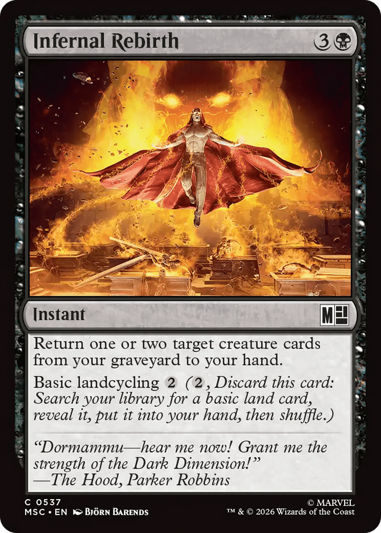 Infernal Rebirth [Marvel Super Heroes Commander] MTG Single Magic: The Gathering  | Multizone: Comics And Games