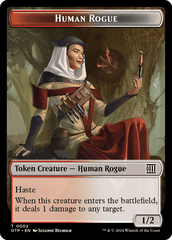 Human Rogue // Plot Double-Sided Token [Outlaws of Thunder Junction: Breaking News Tokens] MTG Single Magic: The Gathering  | Multizone: Comics And Games