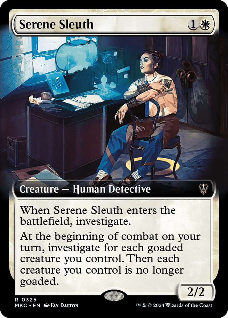 Serene Sleuth (Extended Art) [Murders at Karlov Manor Commander] MTG Single Magic: The Gathering  | Multizone: Comics And Games