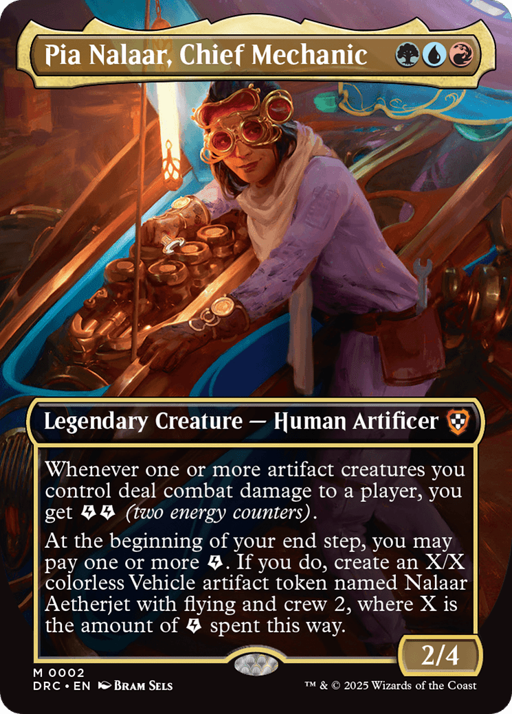 Pia Nalaar, Chief Mechanic (Borderless) [Aetherdrift Commander] MTG Single Magic: The Gathering  | Multizone: Comics And Games