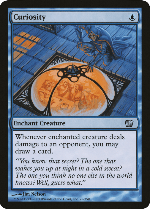 Curiosity (Oversized) [Eighth Edition Box Topper] MTG Single Magic: The Gathering  | Multizone: Comics And Games