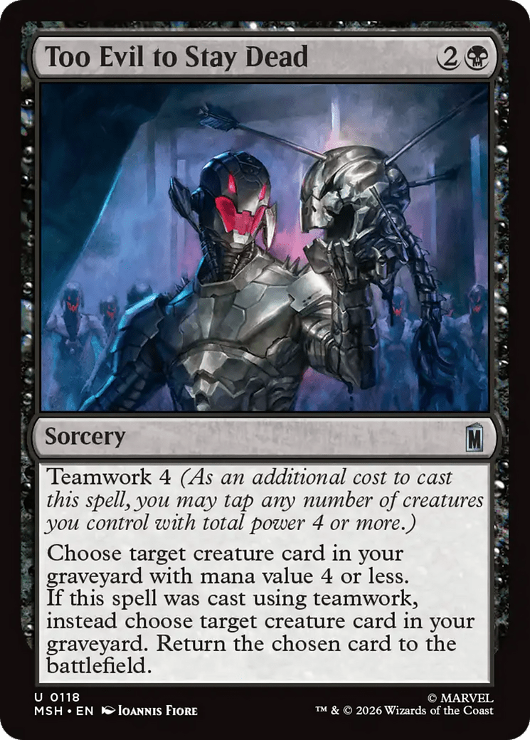 Too Evil to Stay Dead [Marvel Super Heroes] MTG Single Magic: The Gathering  | Multizone: Comics And Games