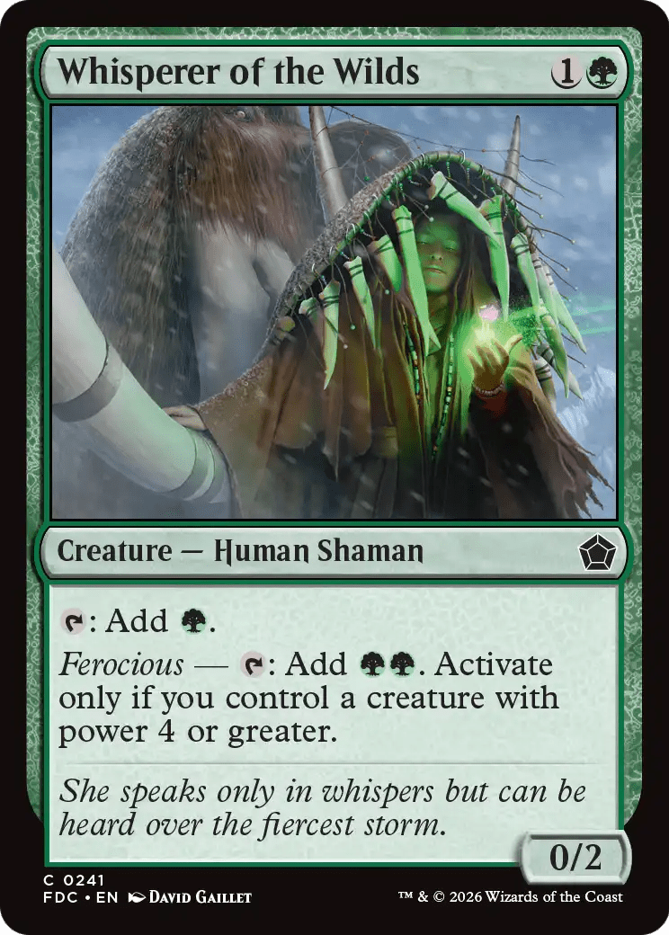 Whisperer of the Wilds [Foundations Commander] MTG Single Magic: The Gathering  | Multizone: Comics And Games