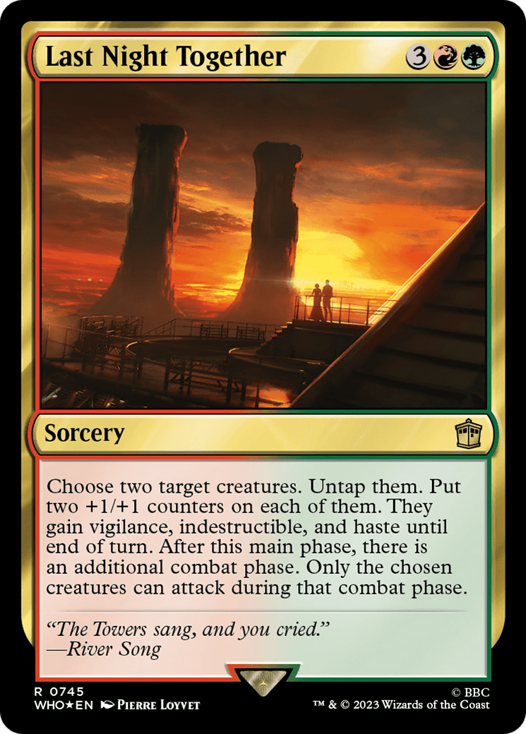 Last Night Together (Surge Foil) [Doctor Who] MTG Single Magic: The Gathering  | Multizone: Comics And Games