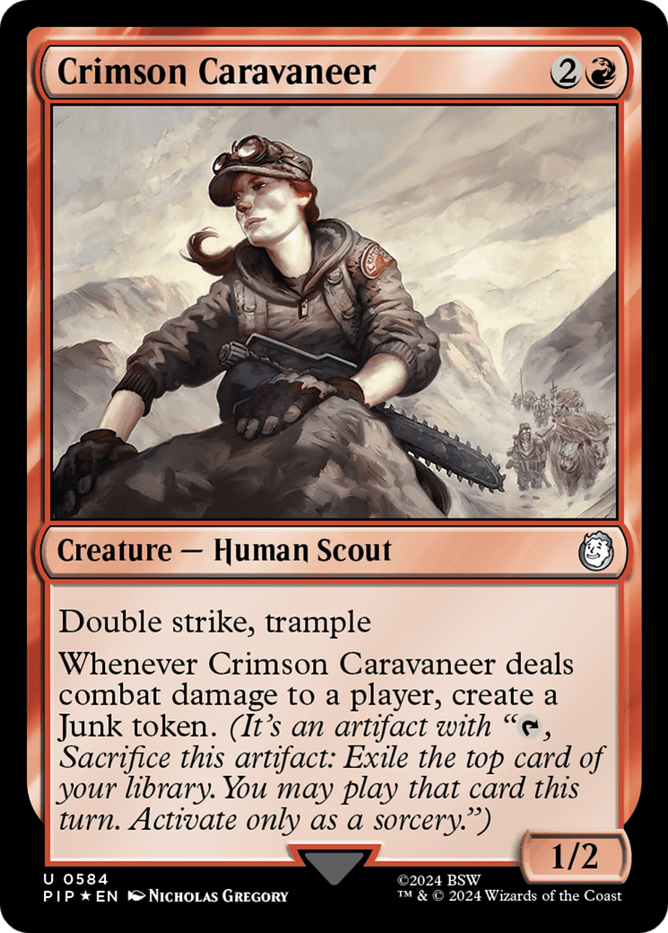 Crimson Caravaneer (Surge Foil) [Fallout] MTG Single Magic: The Gathering  | Multizone: Comics And Games
