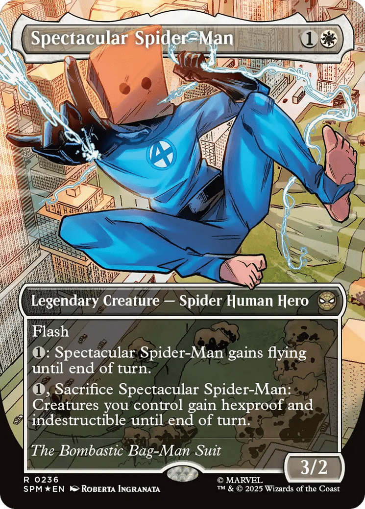 Spectacular Spider-Man (0236) (Borderless) (Textured Foil) [Marvel's Spider-Man] MTG Single Magic: The Gathering  | Multizone: Comics And Games