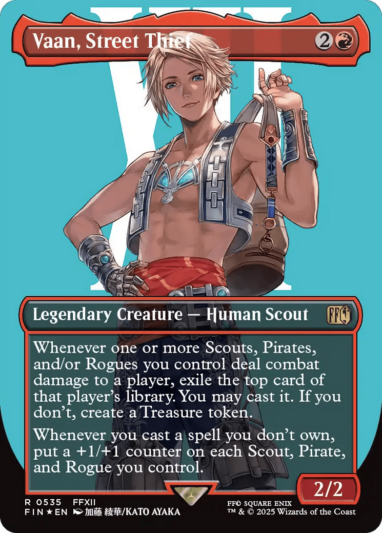 Vaan, Street Thief (Borderless) (Surge Foil) [FINAL FANTASY] MTG Single Magic: The Gathering  | Multizone: Comics And Games