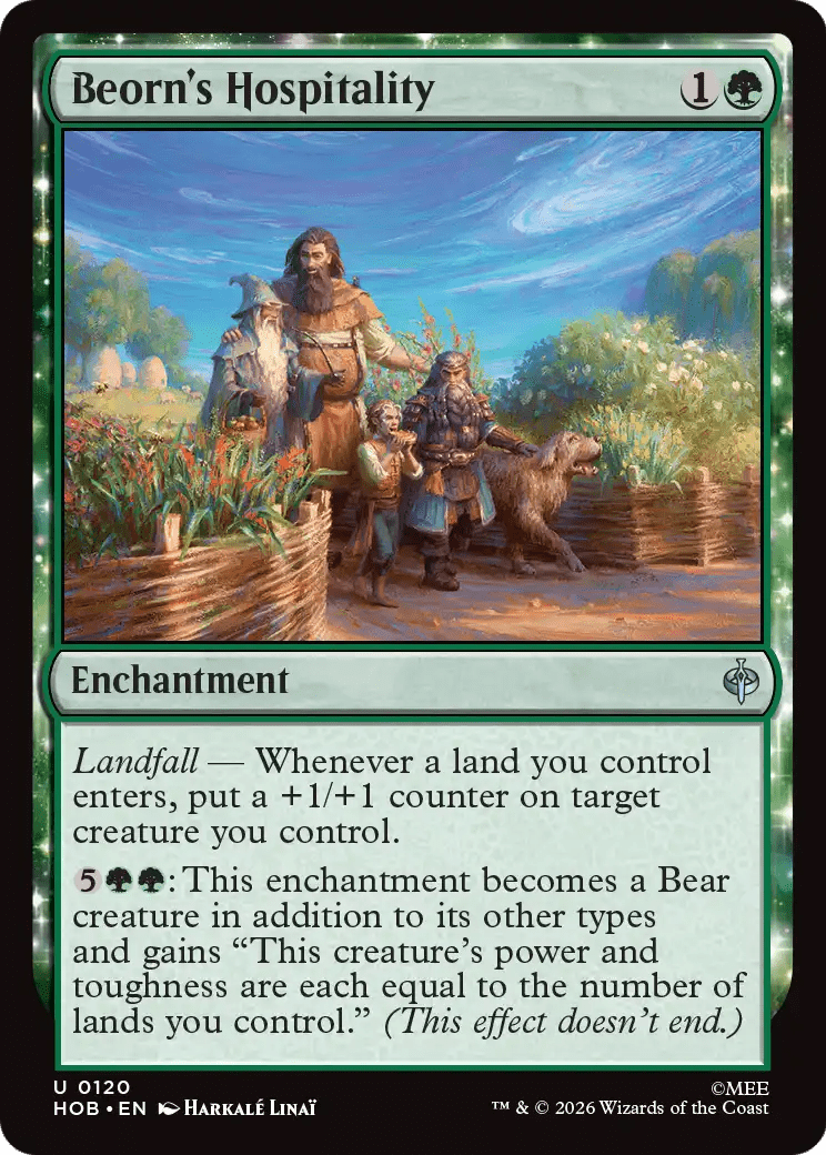 Beorn's Hospitality [The Hobbit] MTG Single Magic: The Gathering  | Multizone: Comics And Games