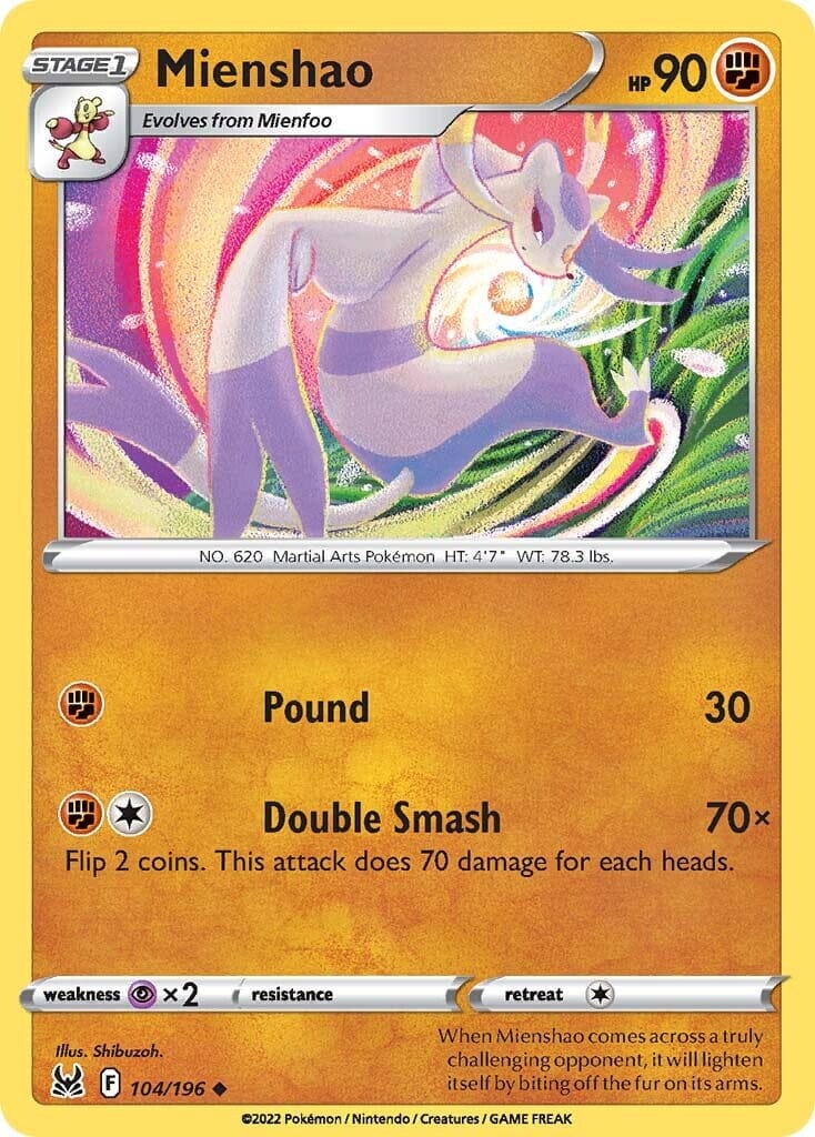 Mienshao (104/196) [Sword & Shield: Lost Origin] Pokemon Single Pokémon  | Multizone: Comics And Games