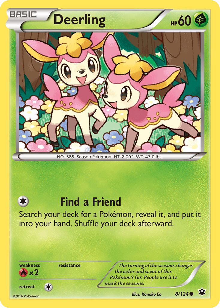 Deerling (8/124) [XY: Fates Collide] Pokemon Single Pokémon  | Multizone: Comics And Games