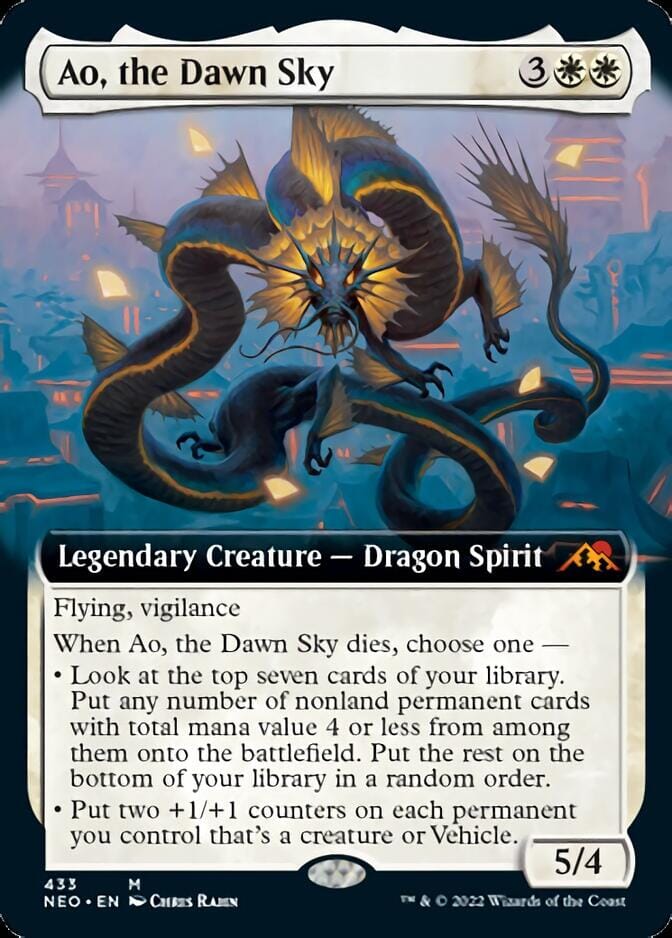 Ao, the Dawn Sky (Extended Art) [Kamigawa: Neon Dynasty] MTG Single Magic: The Gathering  | Multizone: Comics And Games