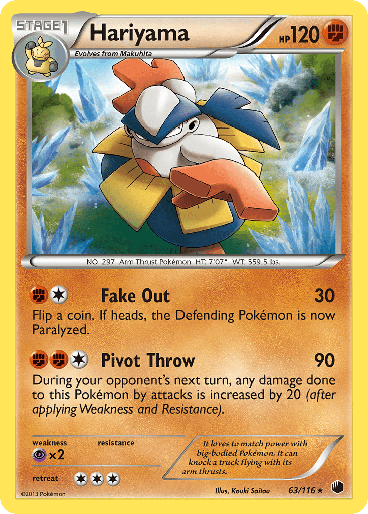 Hariyama (63/116) [Black & White: Plasma Freeze] Pokemon Single Pokémon  | Multizone: Comics And Games