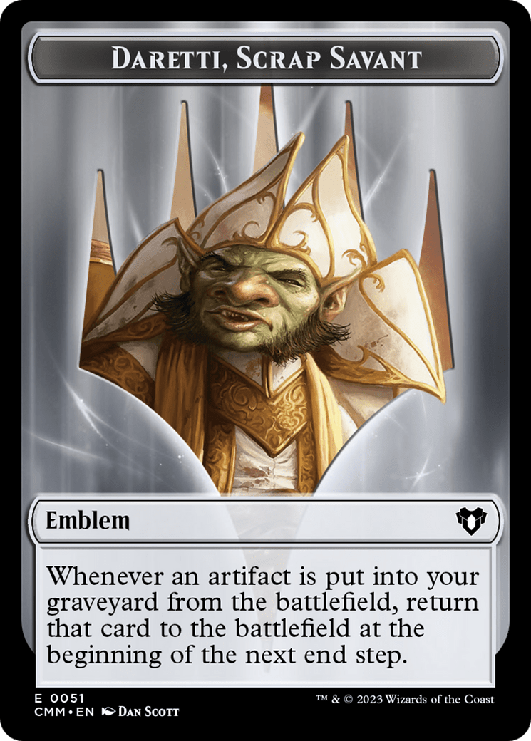 Daretti, Scrap Savant Emblem [Commander Masters Tokens] MTG Single Magic: The Gathering  | Multizone: Comics And Games