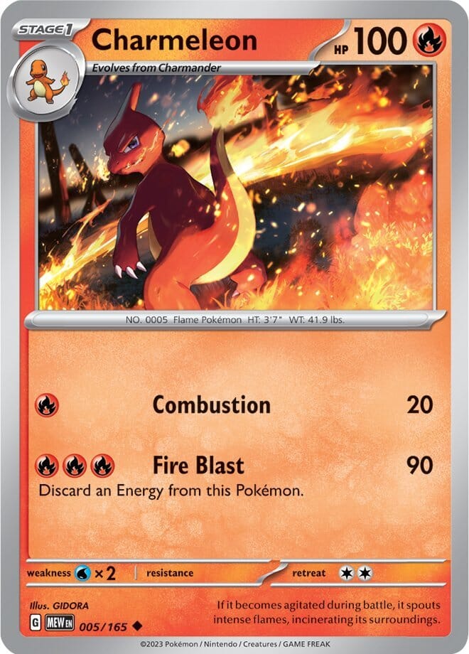 Charmeleon (005/165) [Scarlet & Violet 151] Pokemon Single Pokémon  | Multizone: Comics And Games