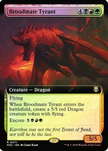 Broodmate Tyrant (Extended Art) (Ripple Foil) [Modern Horizons 3 Commander] MTG Single Magic: The Gathering  | Multizone: Comics And Games