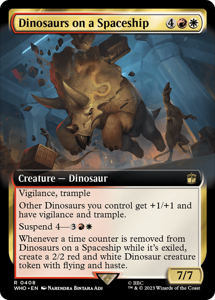 Dinosaurs on a Spaceship (Extended Art) [Doctor Who] MTG Single Magic: The Gathering  | Multizone: Comics And Games
