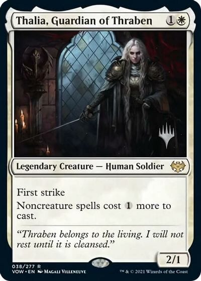 Thalia, Guardian of Thraben (Promo Pack) [Innistrad: Crimson Vow Promos] MTG Single Magic: The Gathering  | Multizone: Comics And Games