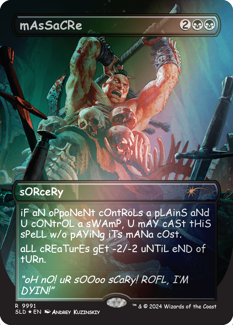 mAsSaCRe (Rainbow Foil) [Secret Lair Drop Series] MTG Single Magic: The Gathering  | Multizone: Comics And Games