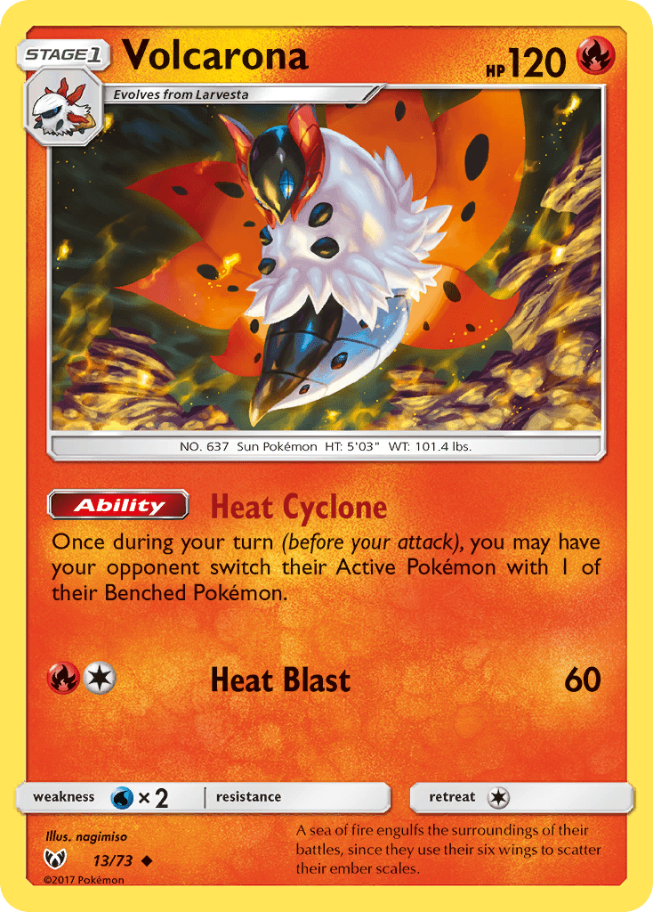 Volcarona (13/73) [Sun & Moon: Shining Legends] Pokemon Single Pokémon  | Multizone: Comics And Games