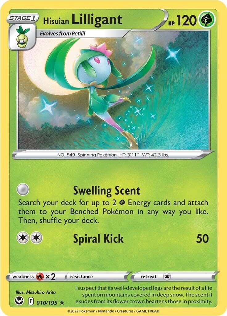 Hisuian Lilligant (010/195) [Sword & Shield: Silver Tempest] Pokemon Single Pokémon  | Multizone: Comics And Games