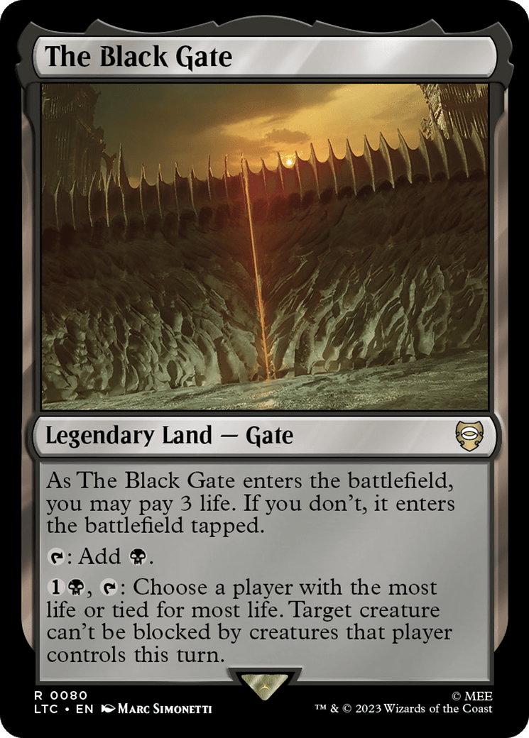 The Black Gate [The Lord of the Rings: Tales of Middle-Earth Commander] MTG Single Magic: The Gathering  | Multizone: Comics And Games