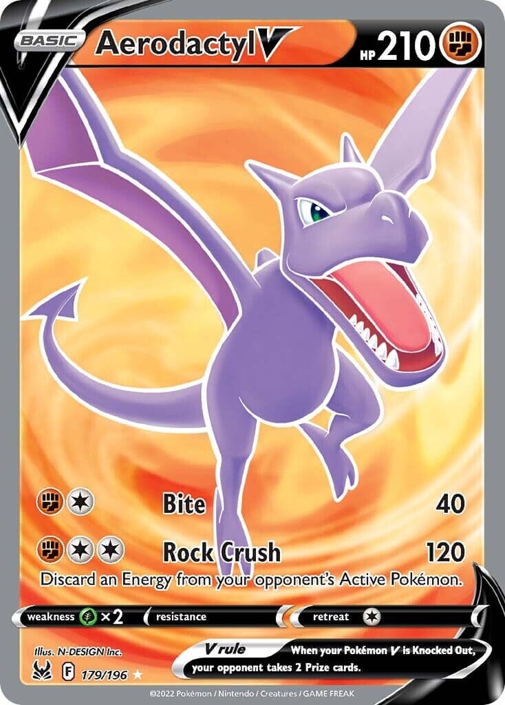 Aerodactyl V (179/196) [Sword & Shield: Lost Origin] Pokemon Single Pokémon  | Multizone: Comics And Games