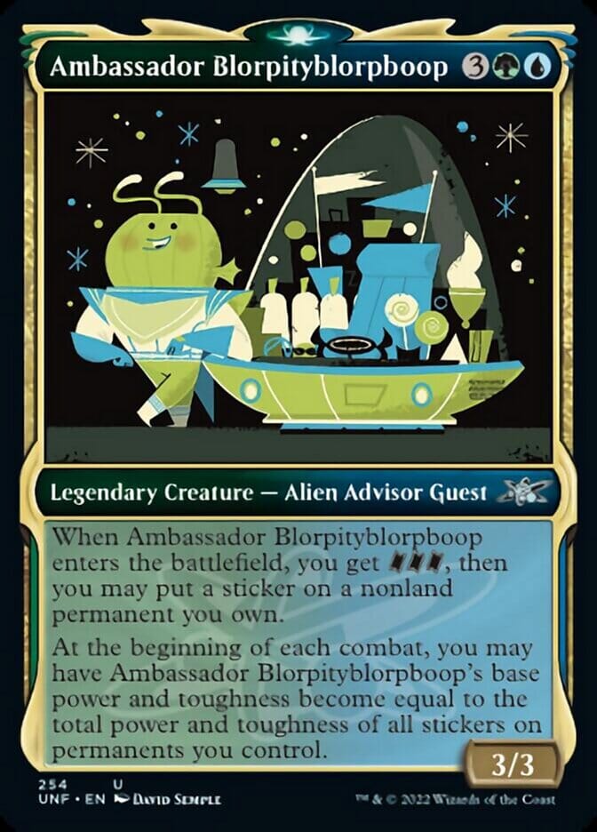 Ambassador Blorpityblorpboop (Showcase) [Unfinity] MTG Single Magic: The Gathering  | Multizone: Comics And Games