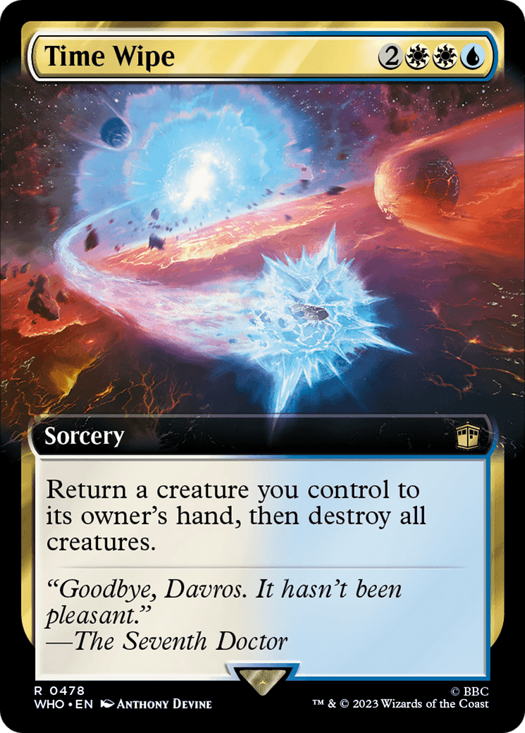 Time Wipe (Extended Art) [Doctor Who] MTG Single Magic: The Gathering  | Multizone: Comics And Games