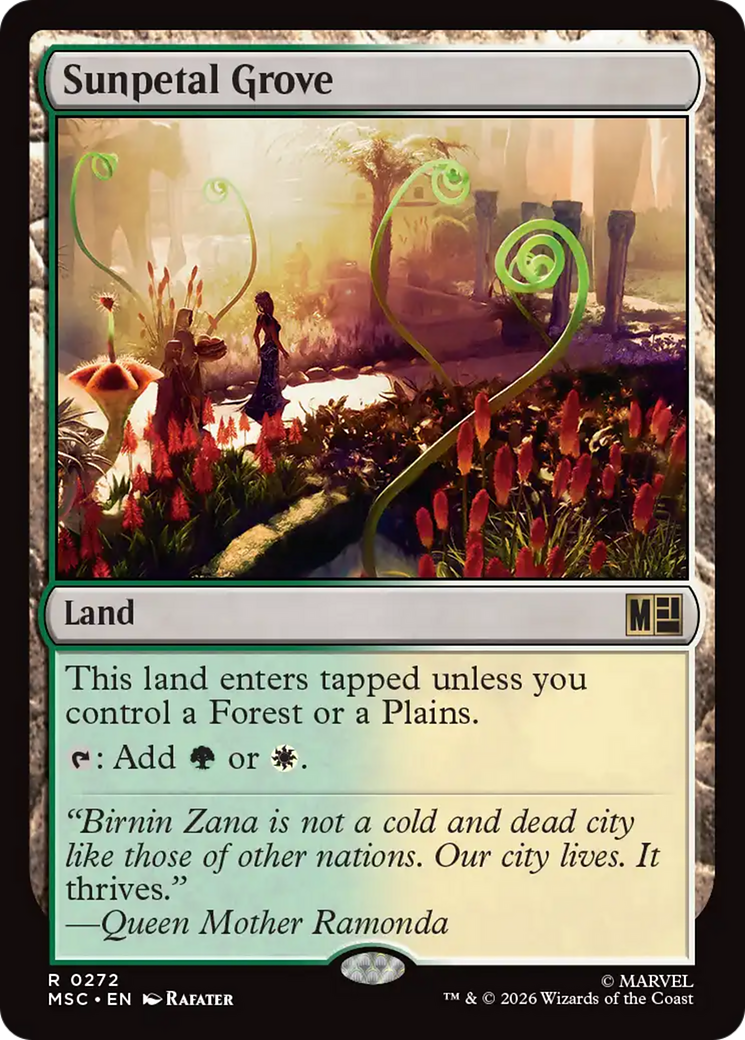 Sunpetal Grove (Surge Foil) [Marvel Super Heroes Commander] | Multizone: Comics And Games