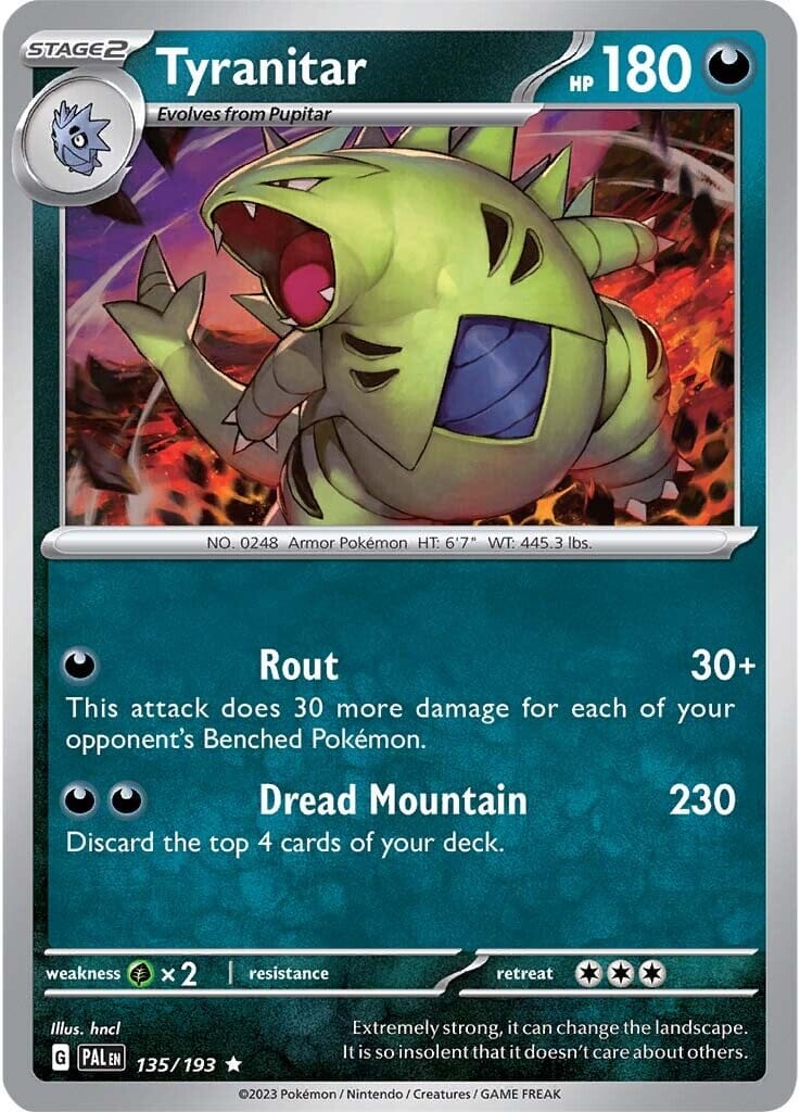Tyranitar (135/193) [Scarlet & Violet: Paldea Evolved] Pokemon Single Pokémon  | Multizone: Comics And Games
