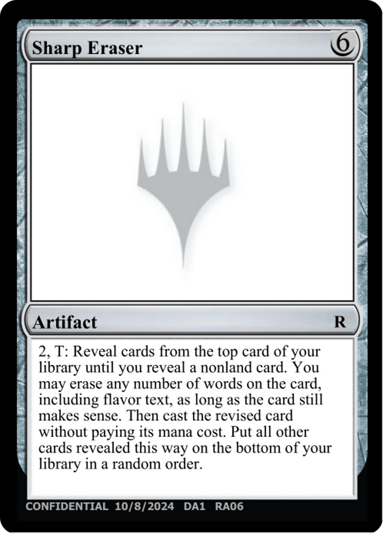 Sharp Eraser [Unknown Event] MTG Single Magic: The Gathering  | Multizone: Comics And Games