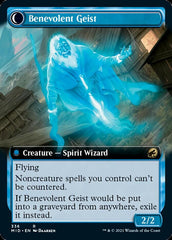 Malevolent Hermit // Benevolent Geist (Extended Art) [Innistrad: Midnight Hunt] MTG Single Magic: The Gathering  | Multizone: Comics And Games