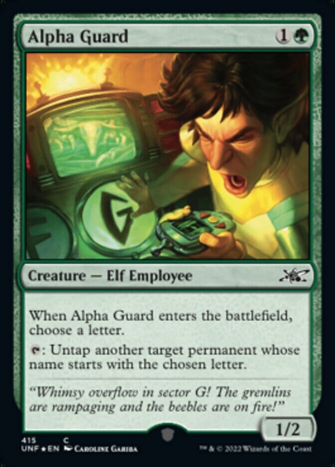 Alpha Guard (Galaxy Foil) [Unfinity] MTG Single Magic: The Gathering  | Multizone: Comics And Games