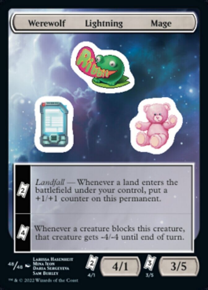Werewolf Lightning Mage [Unfinity Stickers] MTG Single Magic: The Gathering  | Multizone: Comics And Games