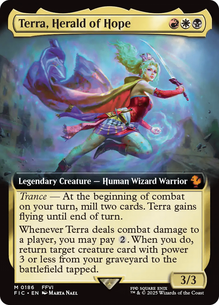 Terra, Herald of Hope (Extended Art) [FINAL FANTASY Commander] MTG Single Magic: The Gathering  | Multizone: Comics And Games