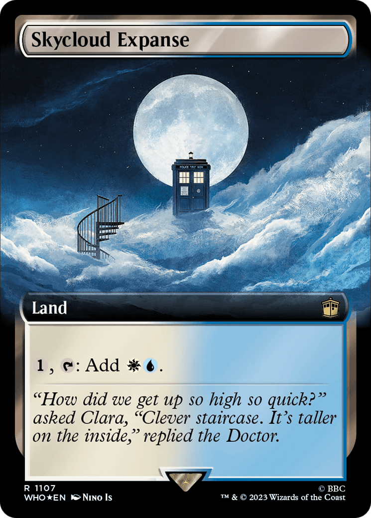Skycloud Expanse (Extended Art) (Surge Foil) [Doctor Who] MTG Single Magic: The Gathering  | Multizone: Comics And Games