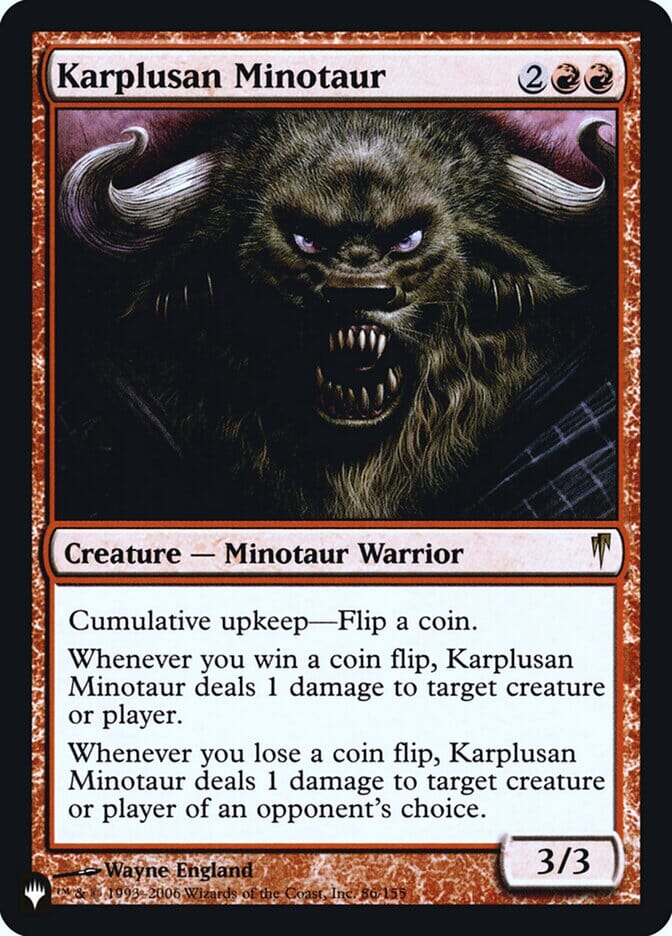 Karplusan Minotaur [Secret Lair: Heads I Win, Tails You Lose] MTG Single Magic: The Gathering  | Multizone: Comics And Games