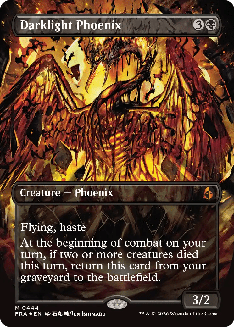 Darklight Phoenix (Borderless) (0444) [Reality Fracture] MTG Single Magic: The Gathering  | Multizone: Comics And Games
