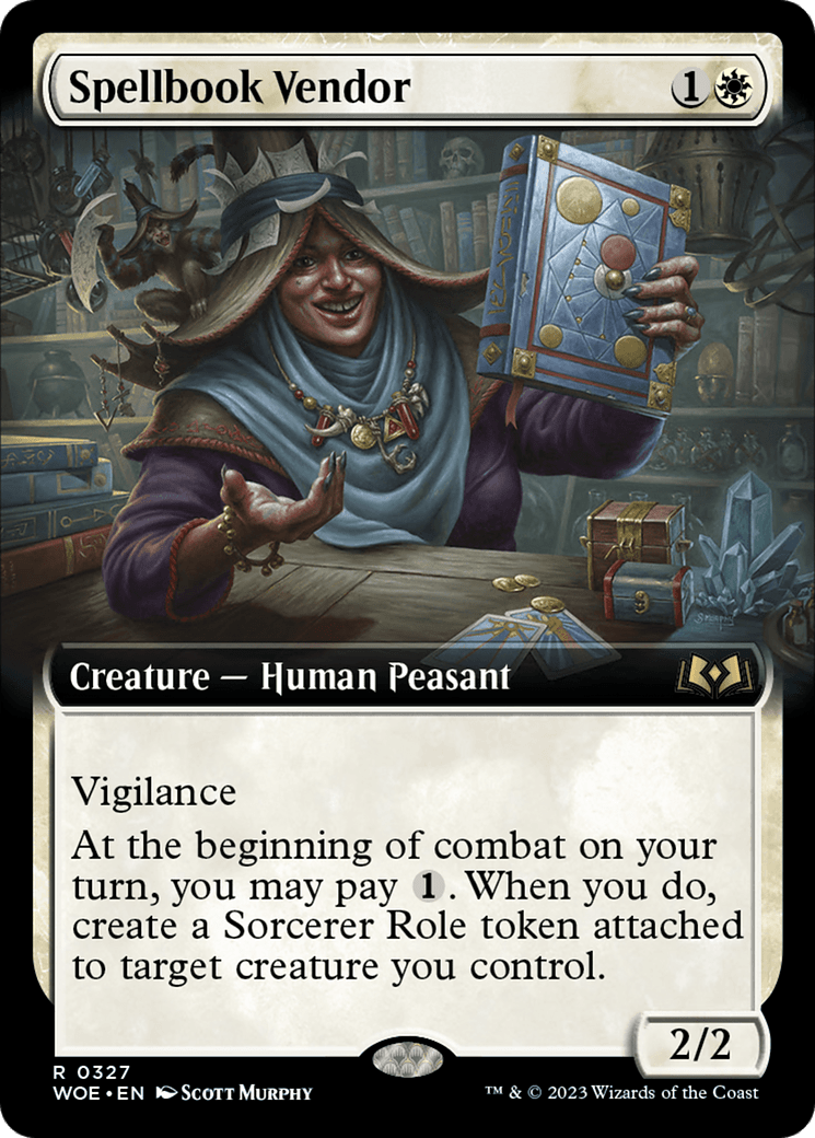 Spellbook Vendor (Extended Art) [Wilds of Eldraine] MTG Single Magic: The Gathering  | Multizone: Comics And Games