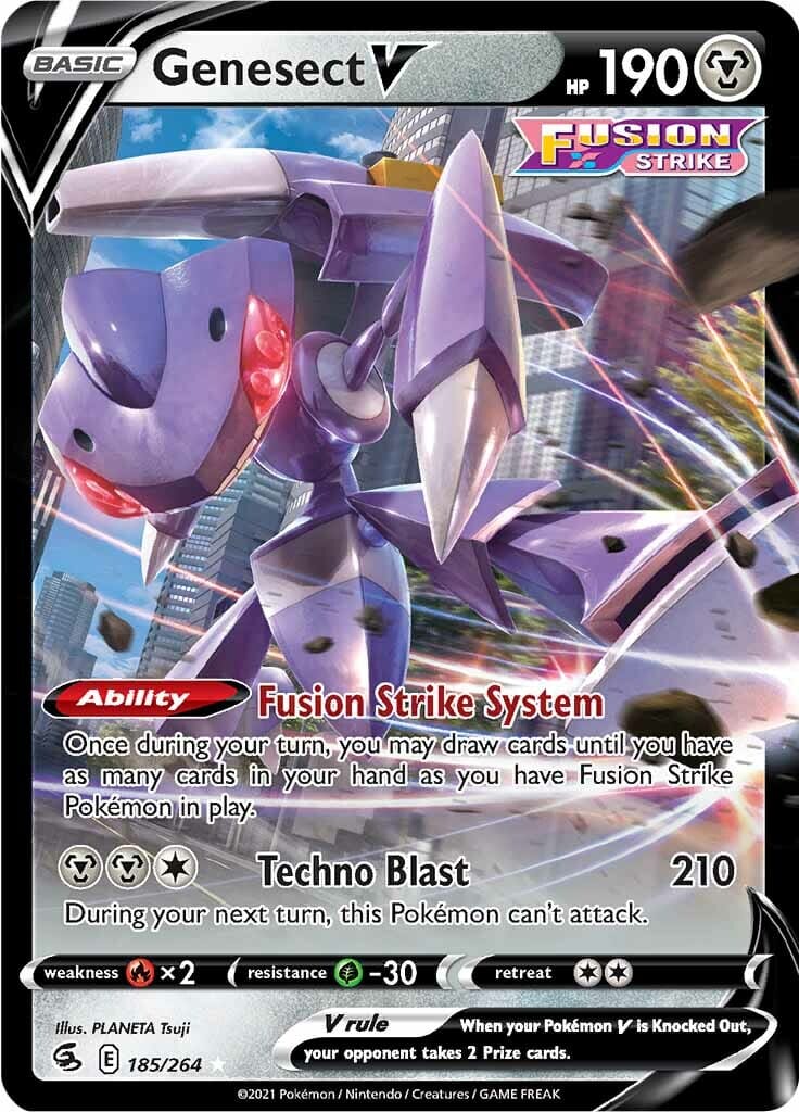 Genesect V (185/264) [Sword & Shield: Fusion Strike] Pokemon Single Pokémon  | Multizone: Comics And Games