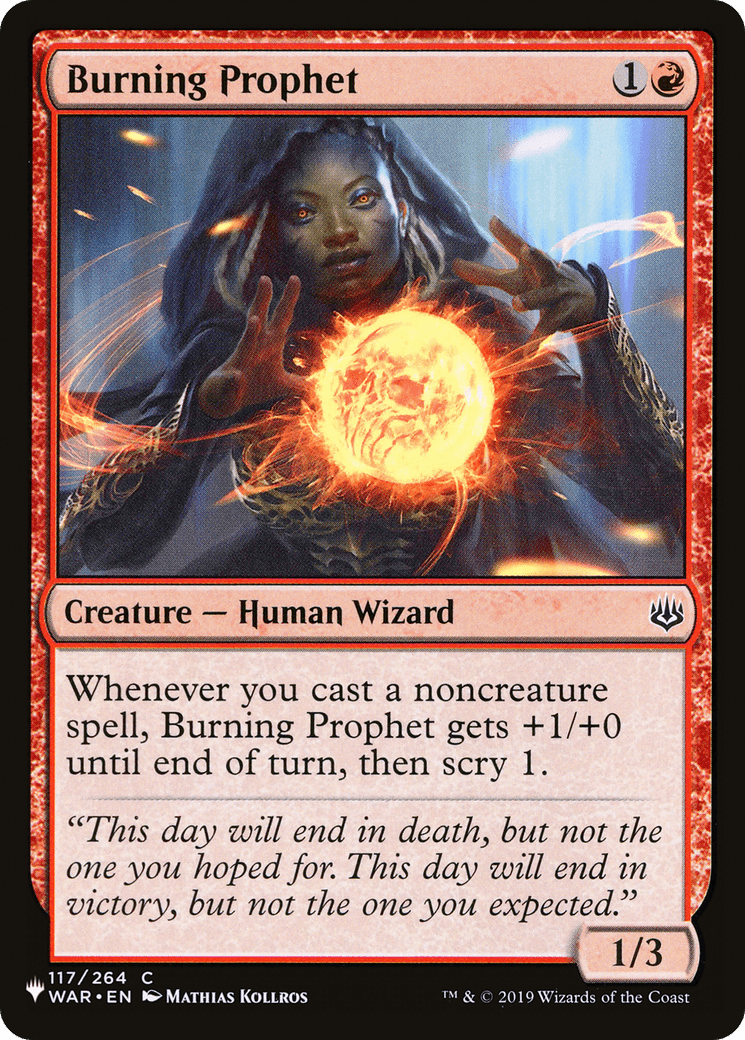 Burning Prophet [The List] MTG Single Magic: The Gathering  | Multizone: Comics And Games