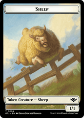 Sheep // Plot Double-Sided Token [Outlaws of Thunder Junction Tokens] MTG Single Magic: The Gathering  | Multizone: Comics And Games